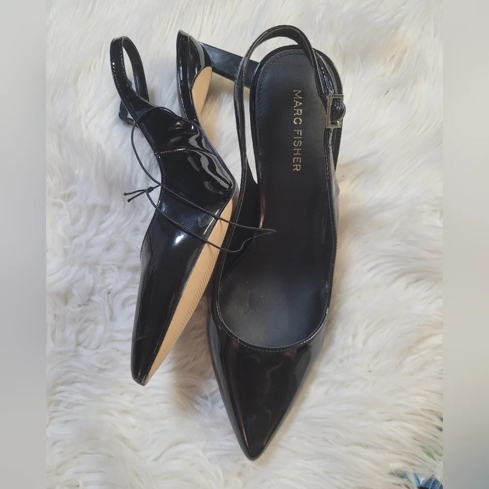 Marc Fisher Black Women's Slingback Heels